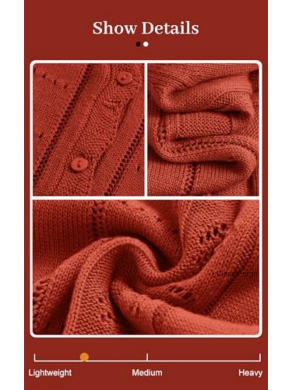 Women's Short Sleeve Crochet Knit Cardigan Sweater V-Neck Button Up Lightweight - Picture 5 of 6